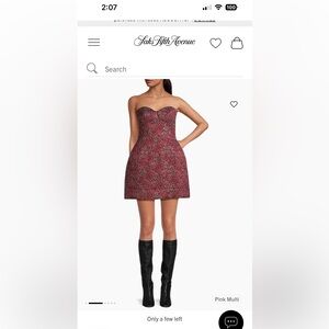 Liv Foater special occasion strapless short Jacquard Dress